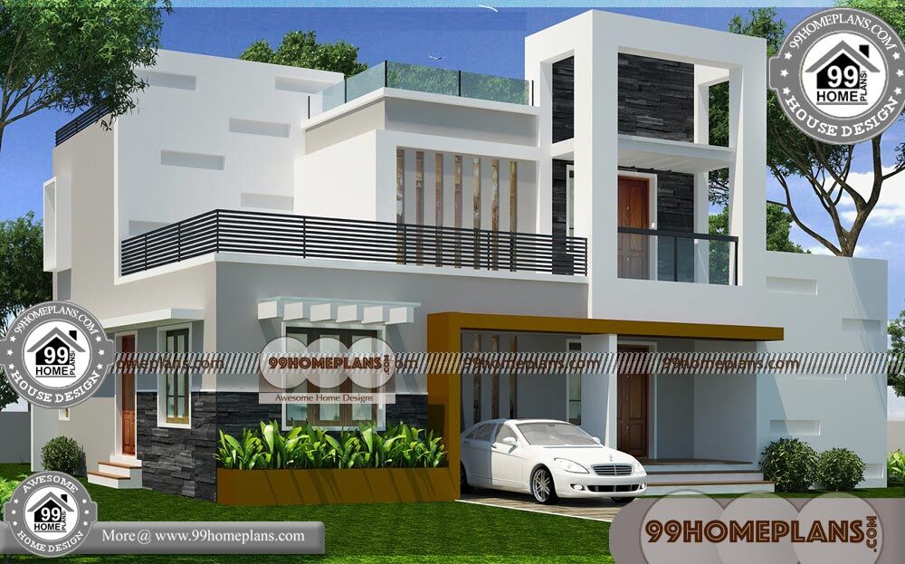 Two Story House Plans with Balconies 80+ Contemporary House Design