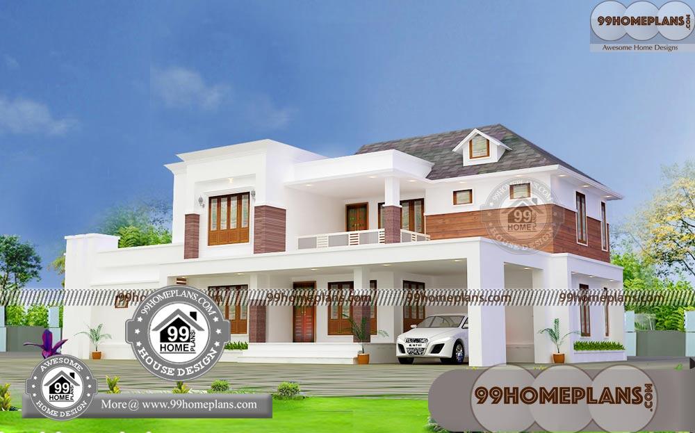 Two Story Small House Design Plans | 100+ Kerala Home Floor Plans