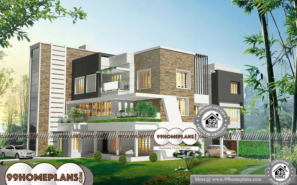 Kerala Style House Plan and Elevation - 3 Story 3000 sqft-Home 